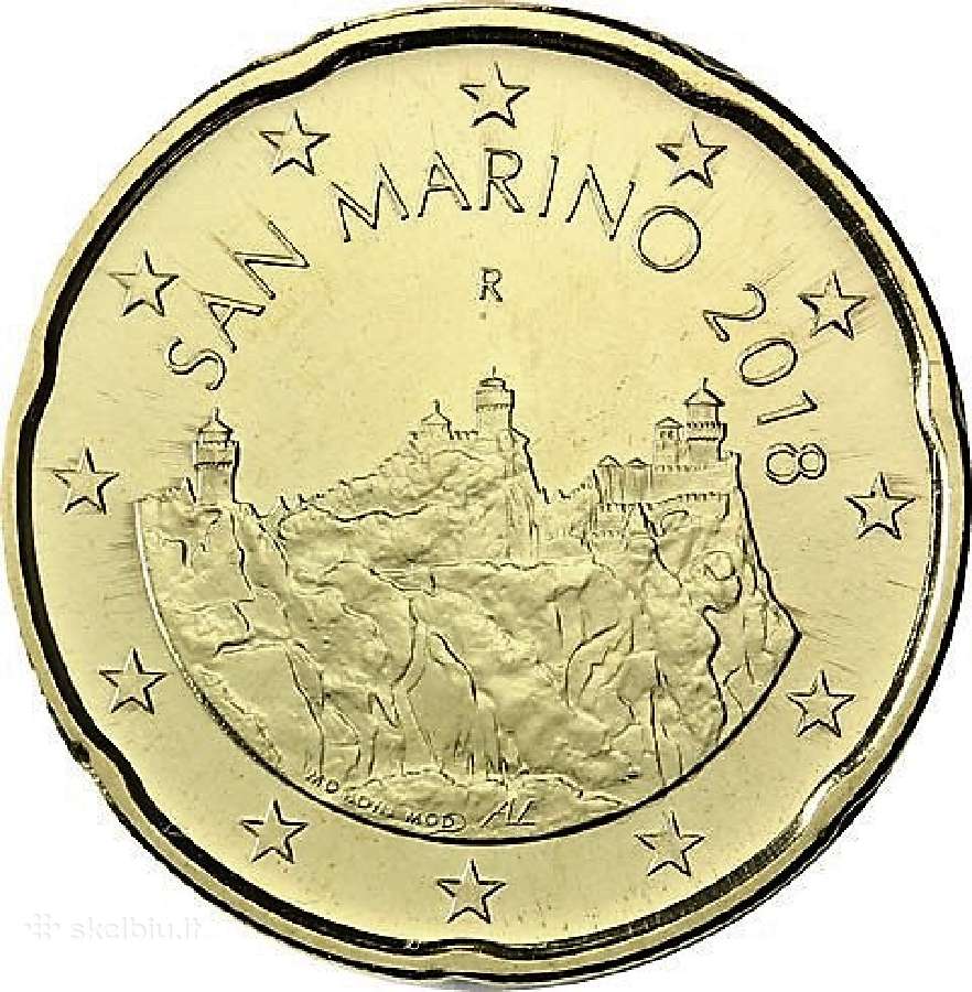 San Marino proginės ir apyvartinės euro monetos - nuotraukos Nr. 32