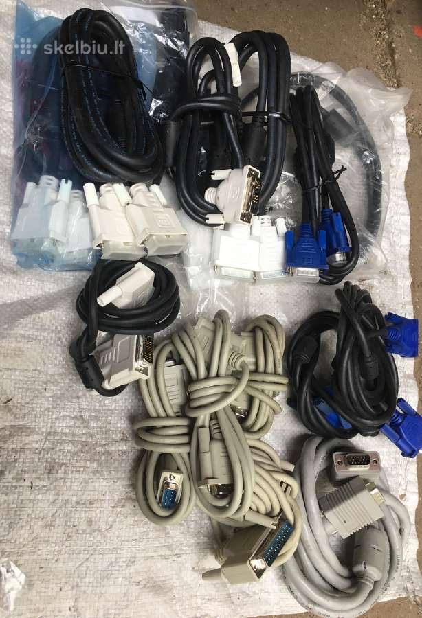 Pc monitoriaus kabeliai. | Skelbiu.lt Pc monitoriaus kabeliai.