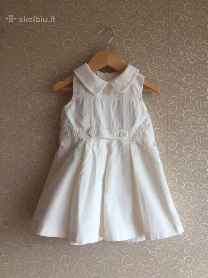 Balta suknelė - sarafanas 18-24m
