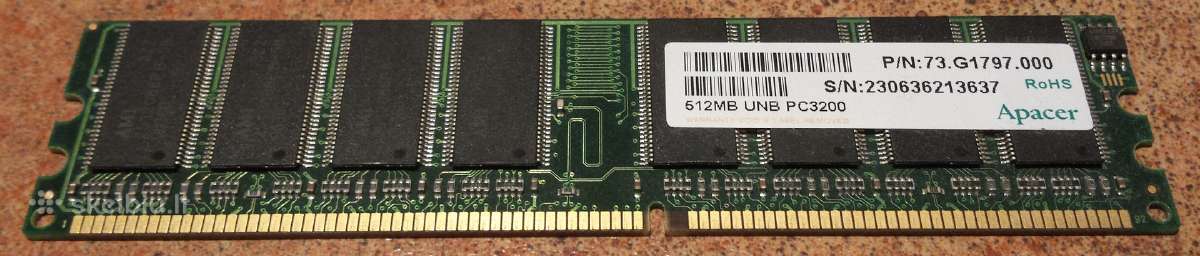 RAM Ddr1 400mhz 512mb - nuotraukos Nr. 2