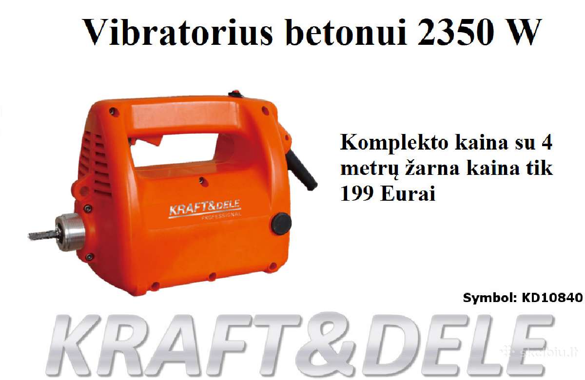 Akcija Giluminis betono vibratorius tik 60 Eur - nuotraukos Nr. 5