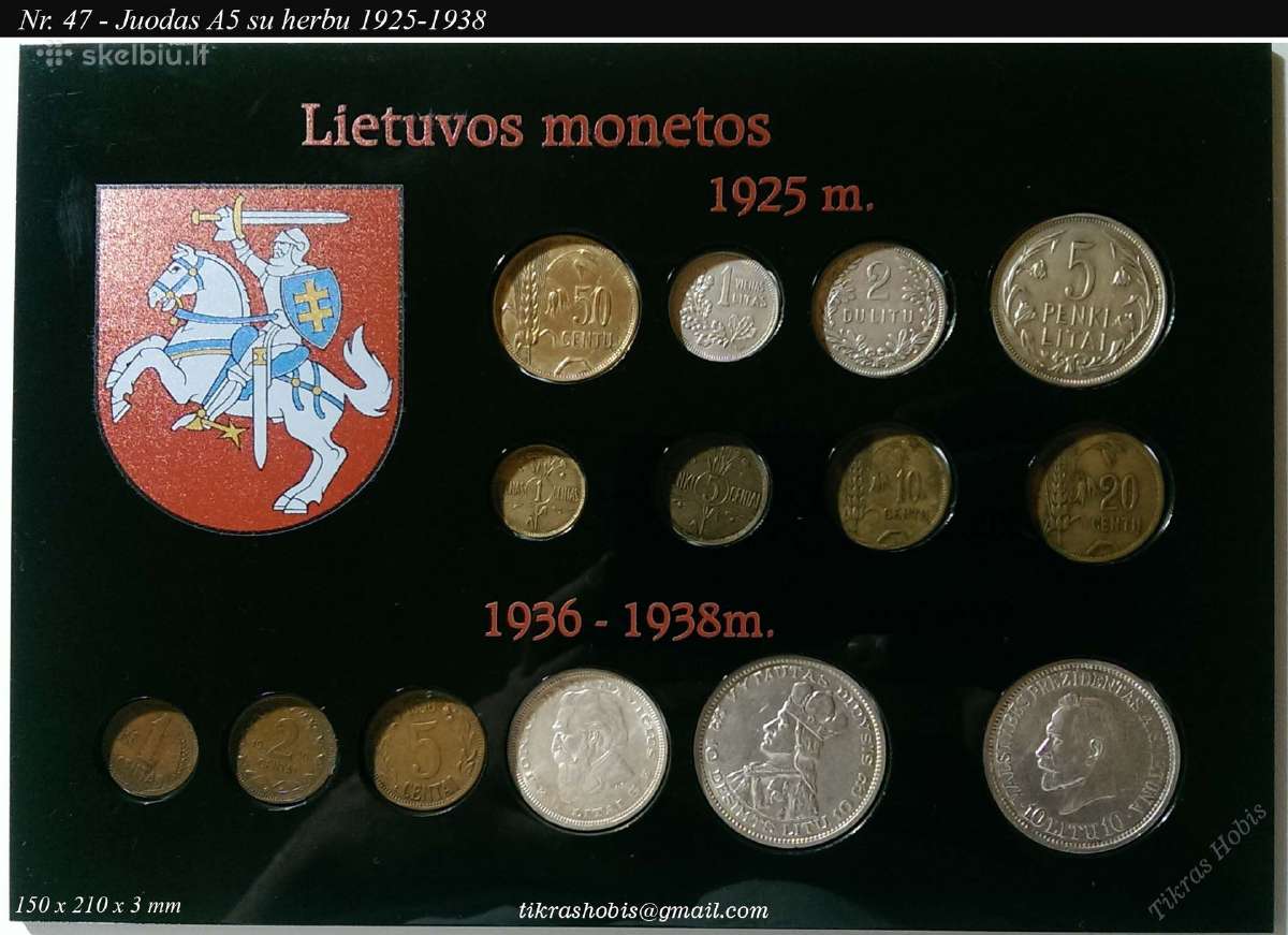Dėklai, rėmeliai, žemėlapiai monetoms - nuotraukos Nr. 19