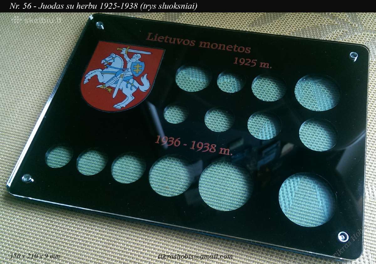 Dėklai, rėmeliai, žemėlapiai monetoms - nuotraukos Nr. 21