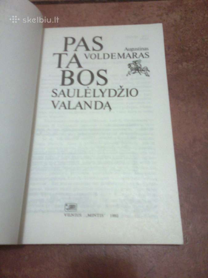 A. Voldemaras "Pastabos saulėlydžio valandą" - nuotraukos Nr. 2