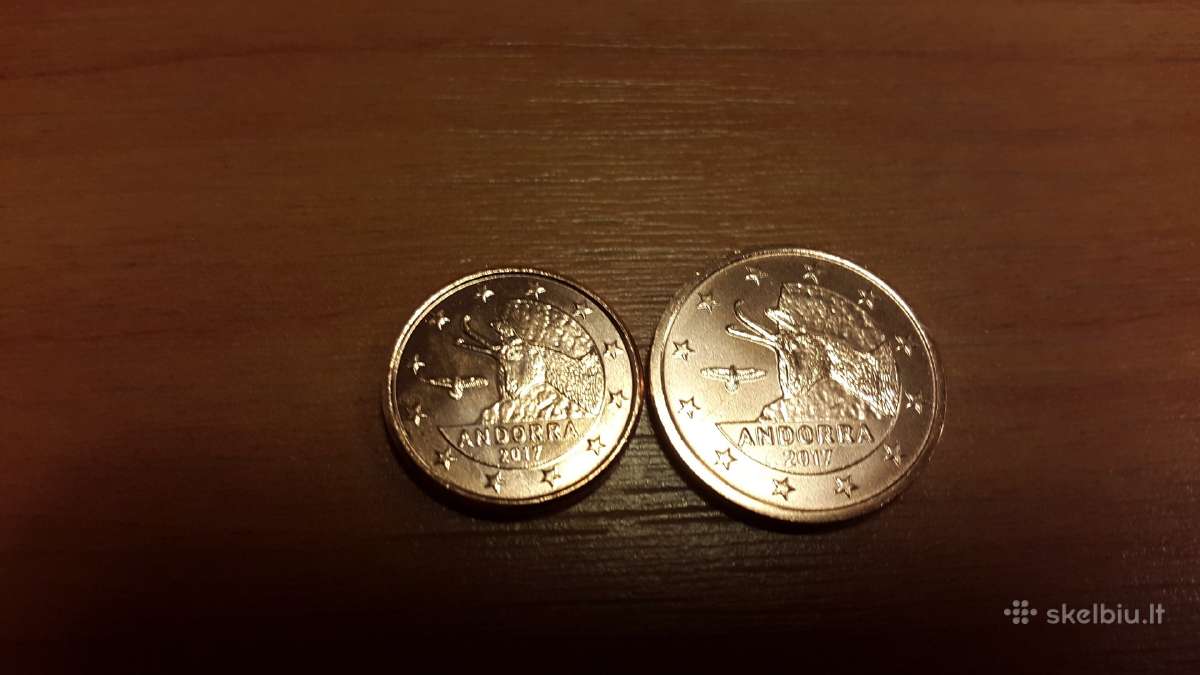 2017 m.andoros 1,2 ,5 euro centai