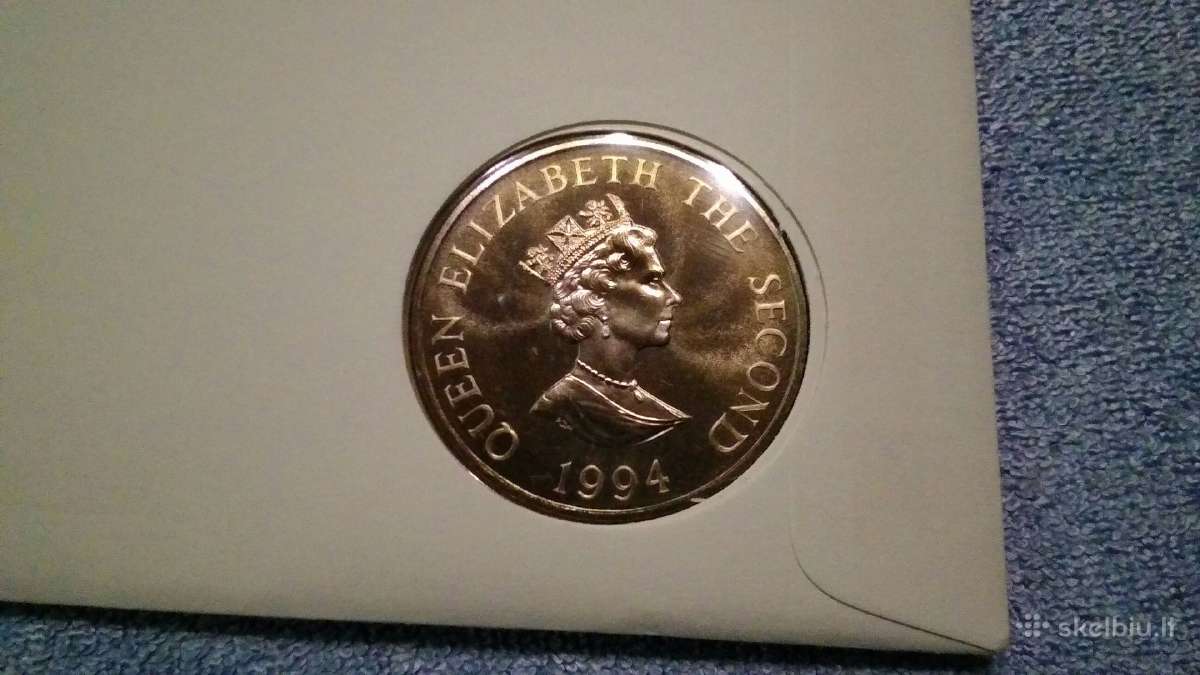Moneta Alderney 1994m. 2 svarai, cu-ni - nuotraukos Nr. 4