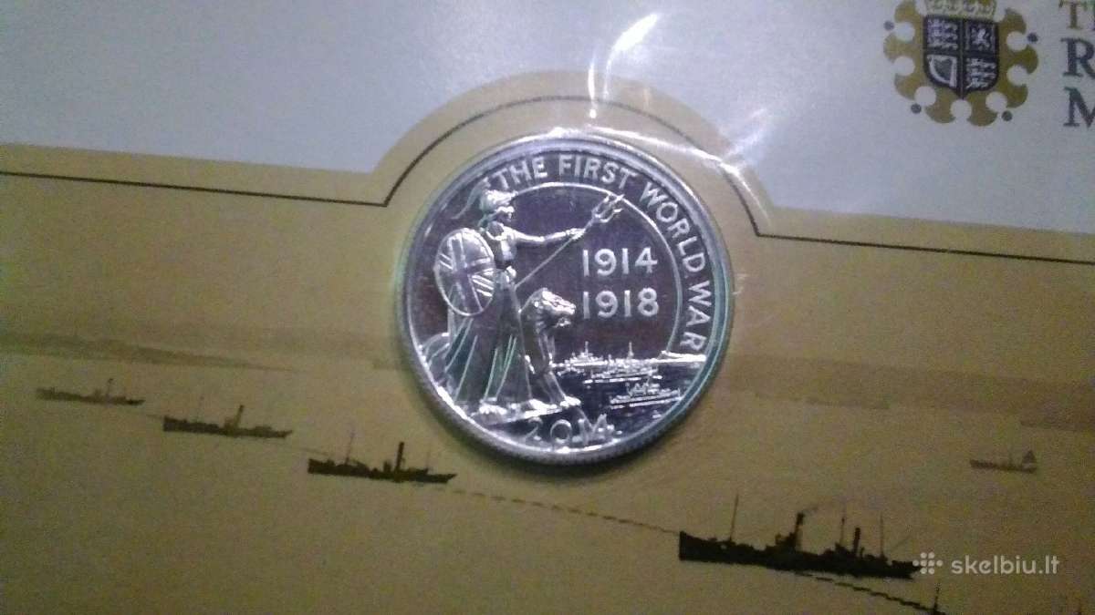 Moneta UK 2014 m. 20 svaru, sidabras(.999)