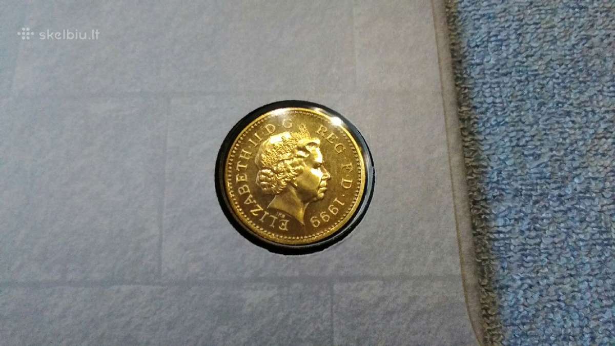 Moneta UK 1999m. 1 svaras, cu-ni - nuotraukos Nr. 4