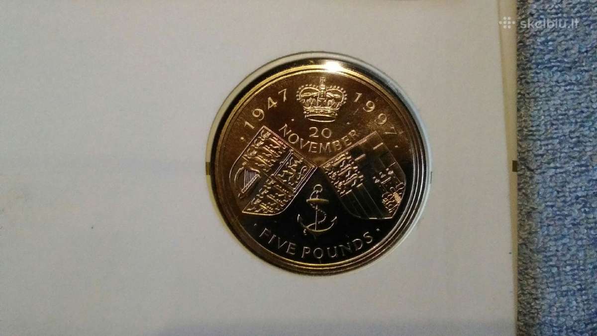 UK 1997 m. 5 funtai cu-ni
