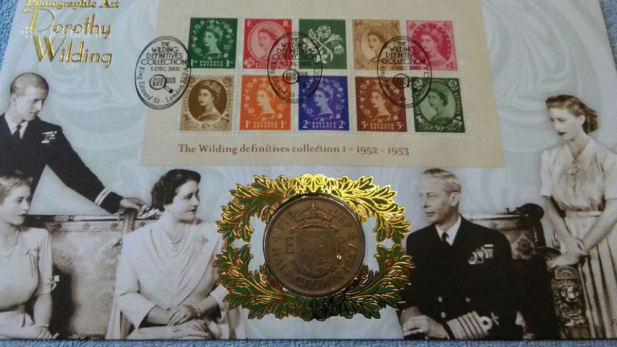 UK 1957 m. 50 centu cu-ni