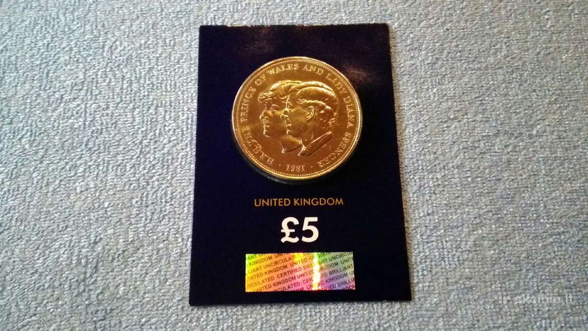 Moneta UK 1981m. 1 krona, cu-ni
