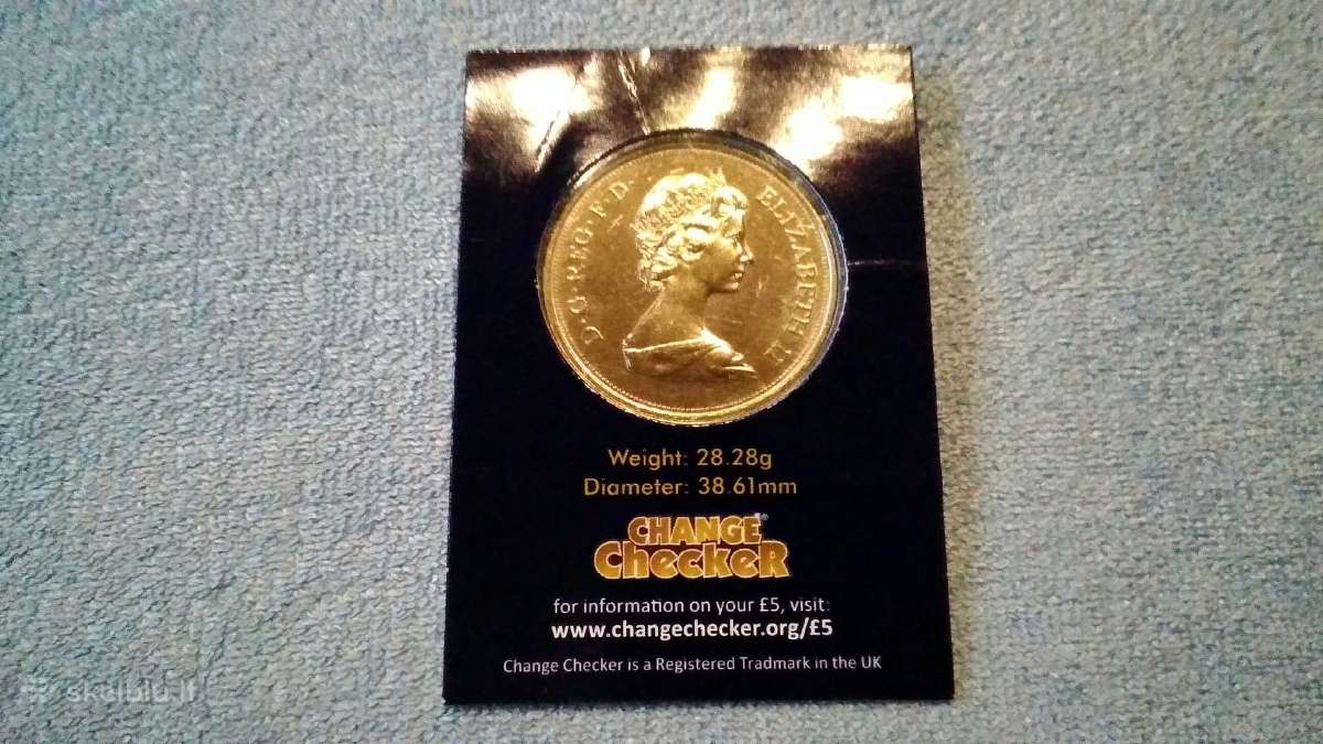 UK 1972 m. 1 krona cu-ni - nuotraukos Nr. 2