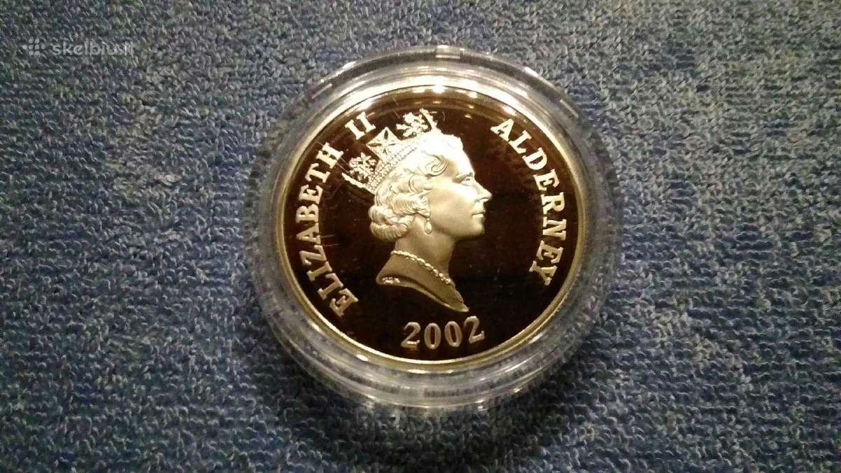 Moneta Alderney 2002m. 5 svarai, sidabras(.925) - nuotraukos Nr. 2