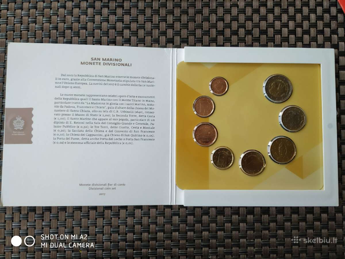 San Marinas 2017 Euro monetų Bu rinkinys - nuotraukos Nr. 2