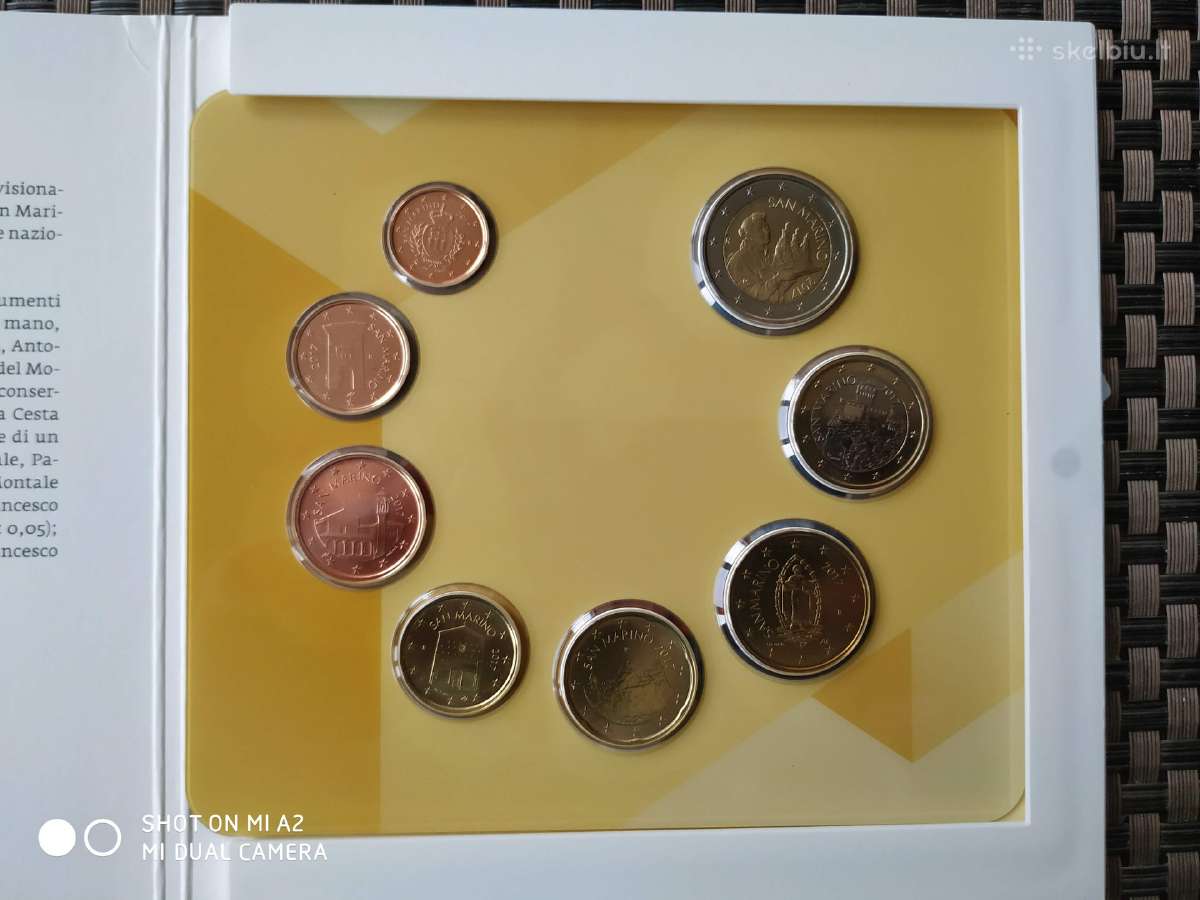 San Marinas 2017 Euro monetų Bu rinkinys - nuotraukos Nr. 3