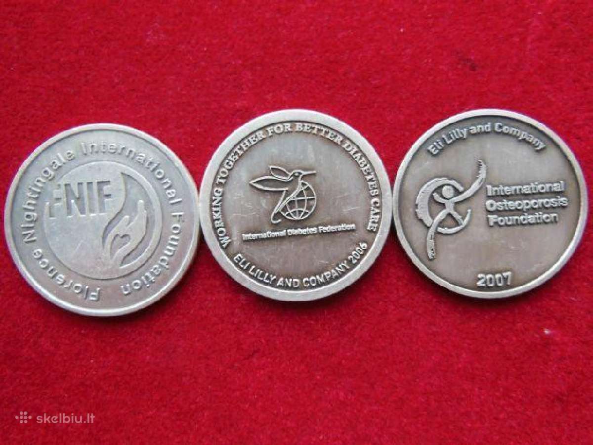Medaliai eli lilly and company 3vnt.3€ - nuotraukos Nr. 2