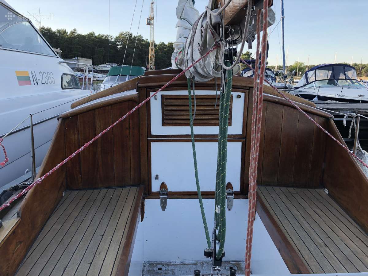 Klasikinė jachta Nordic folkboat, raudonmedis. - nuotraukos Nr. 9