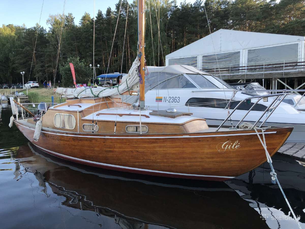 Klasikinė jachta Nordic folkboat, raudonmedis. - nuotraukos Nr. 6
