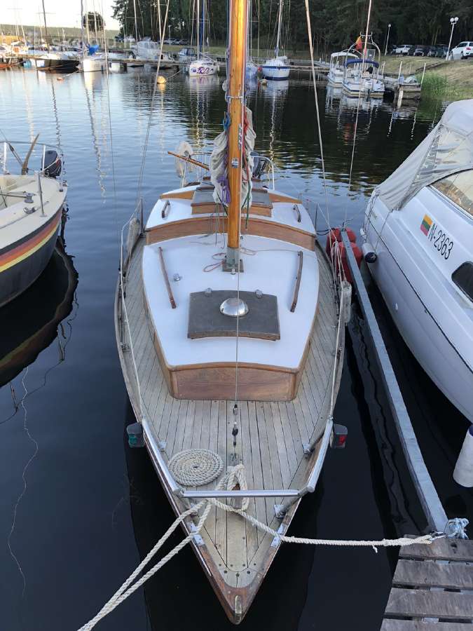 Klasikinė jachta Nordic folkboat, raudonmedis. - nuotraukos Nr. 7