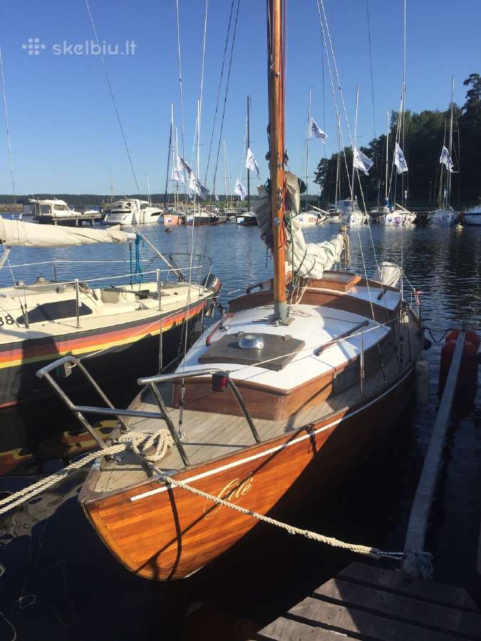 Klasikinė jachta Nordic folkboat, raudonmedis. - nuotraukos Nr. 5