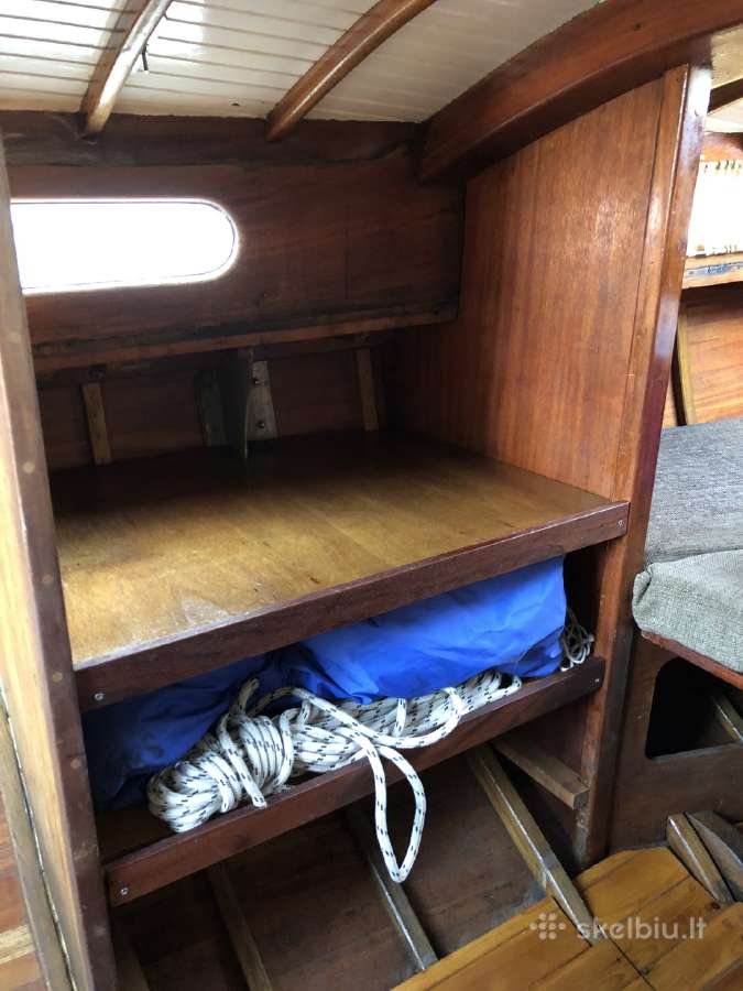 Klasikinė jachta Nordic folkboat, raudonmedis. - nuotraukos Nr. 12