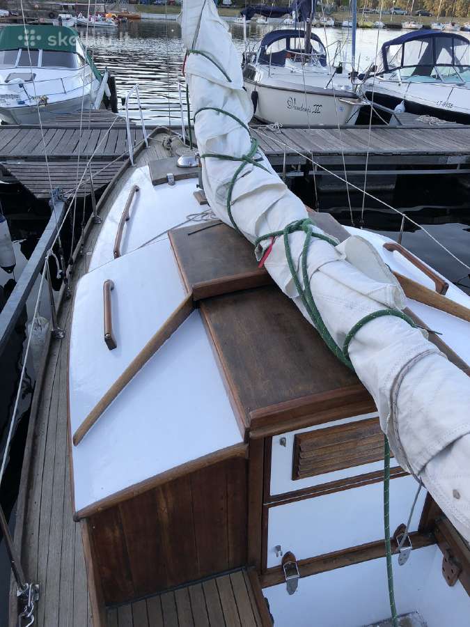 Klasikinė jachta Nordic folkboat, raudonmedis. - nuotraukos Nr. 20