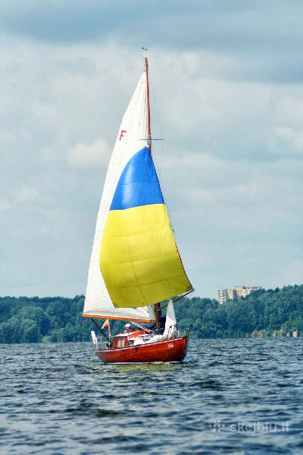 Klasikinė jachta Nordic folkboat, raudonmedis. - nuotraukos Nr. 2