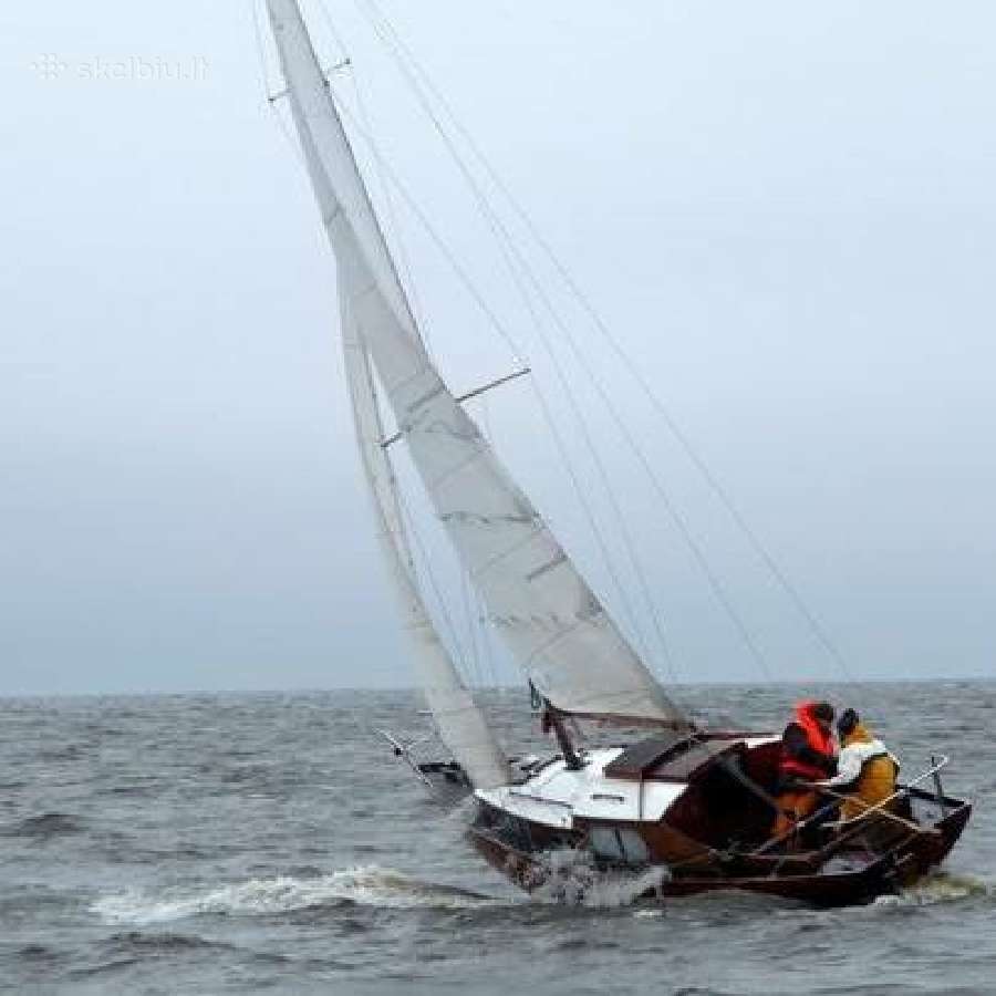 Klasikinė jachta Nordic folkboat, raudonmedis. - nuotraukos Nr. 4