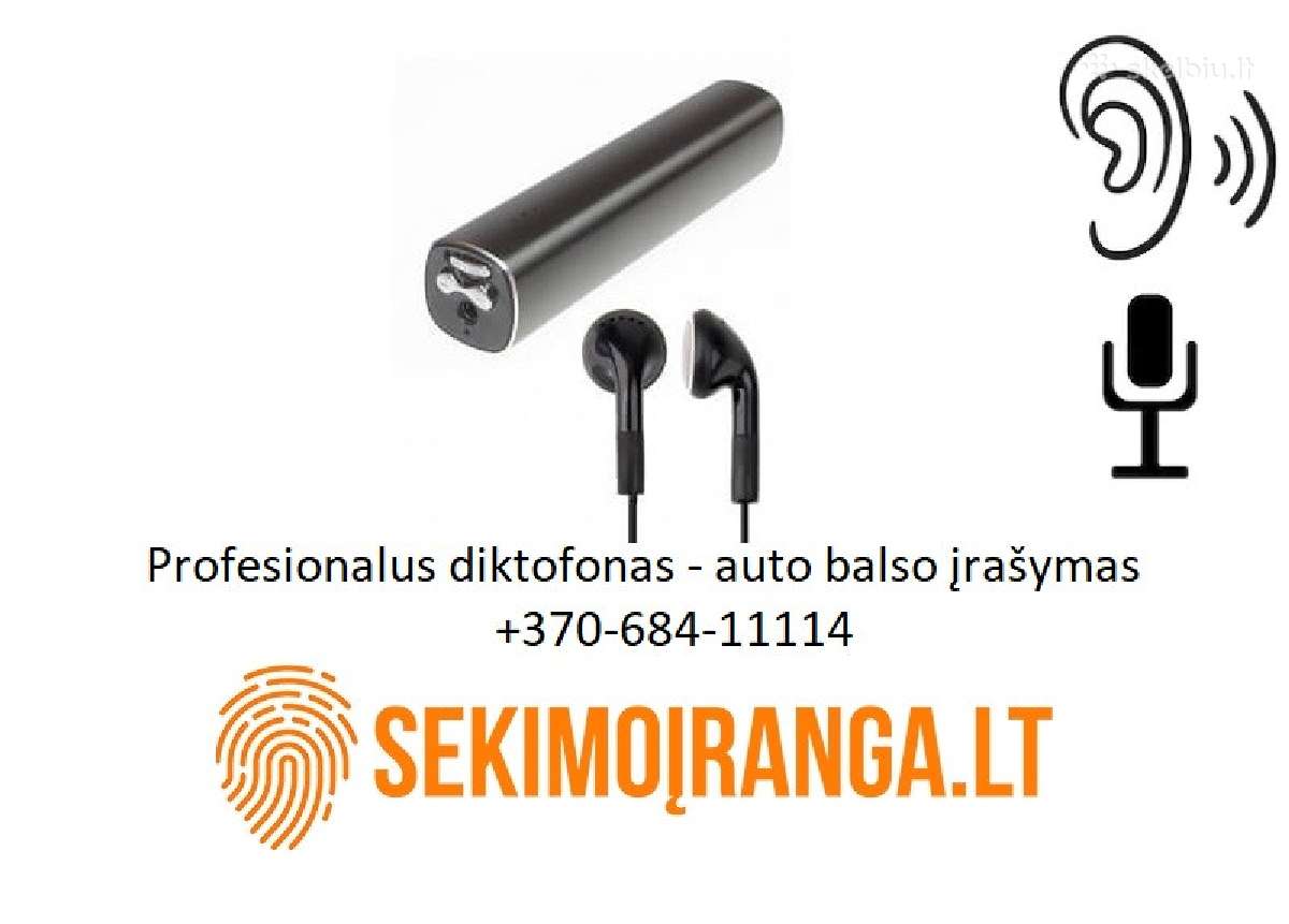 Profesionalus diktofonas automatinis balso įrašyma
