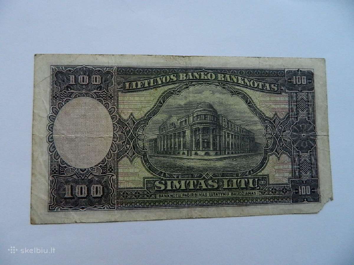 100 litu 1928 m. - nuotraukos Nr. 2