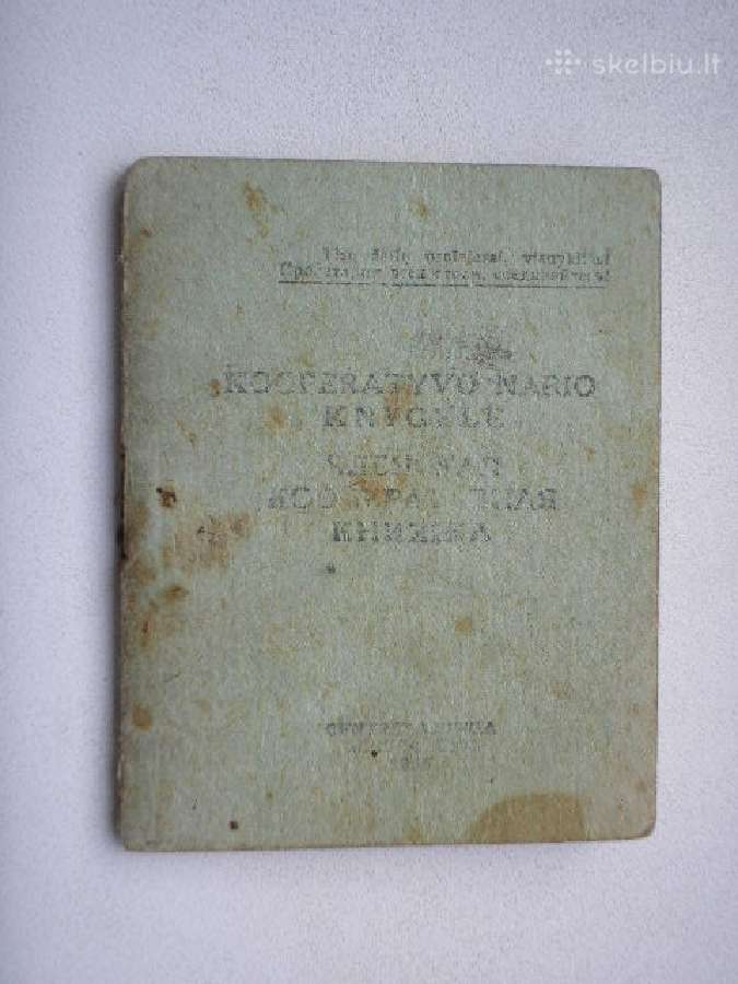 Kooperatyvo nario knygele 1956m