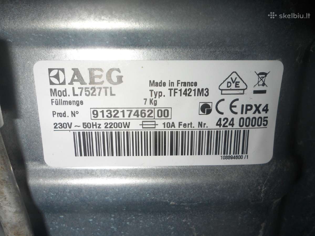 Aeg Siaura Su Garais 7kg - nuotraukos Nr. 8