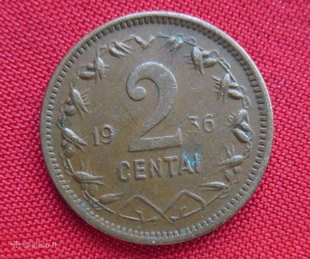 Lietuva 2 Centai 1936 m