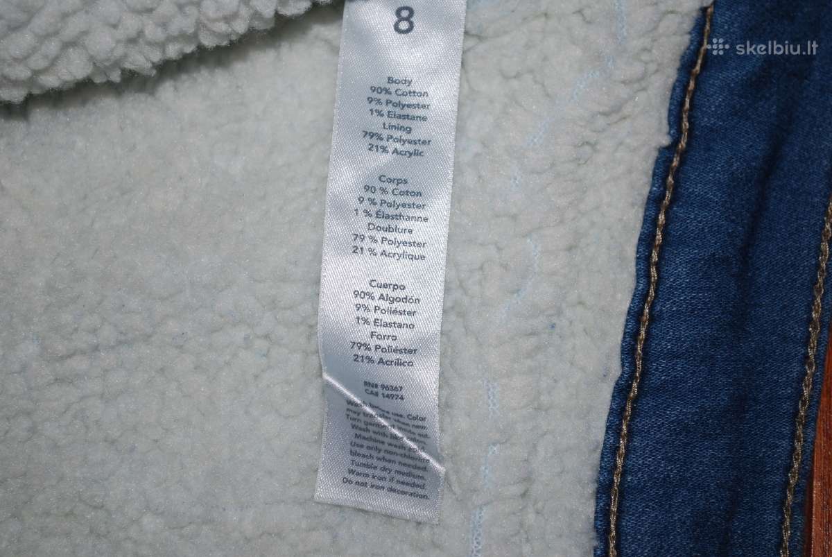 Džinsinis sherpa švarkas 140-146 cm dydžio - nuotraukos Nr. 5