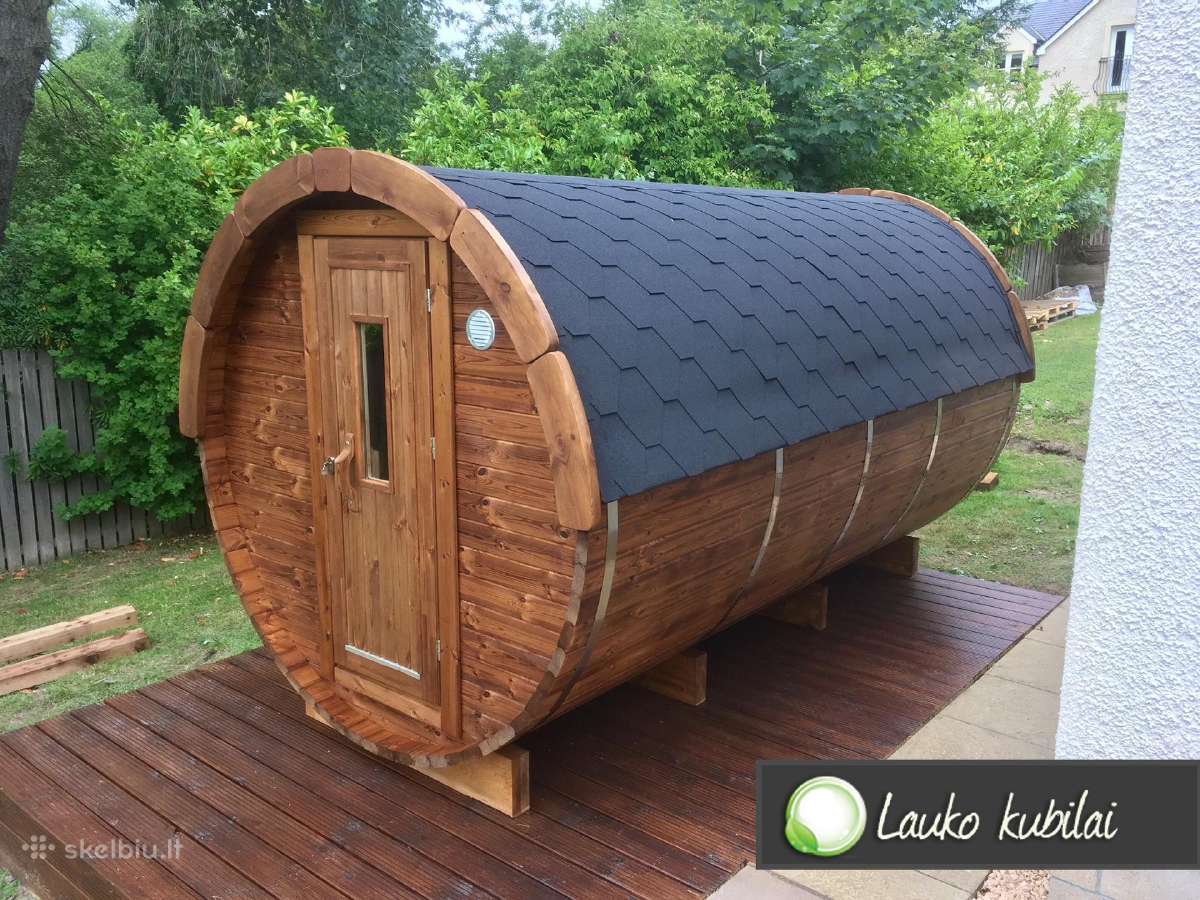 Apvali Lauko Pirtis Sauna - Kubilas Bačka L-4,8m - Skelbiu.lt