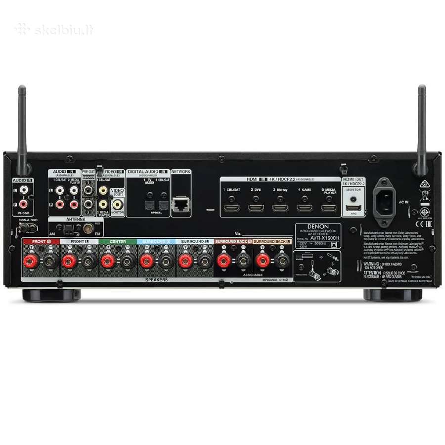 Denon Avr-x1800h 7.2 kanalo receiveris - nuotraukos Nr. 4