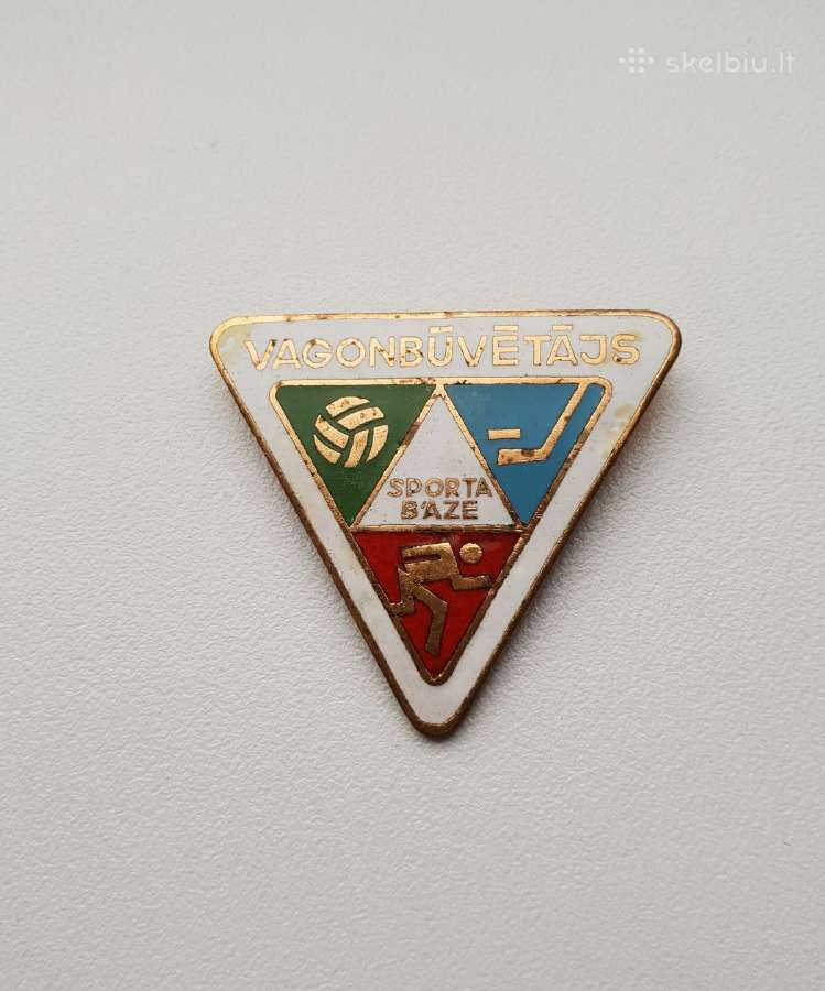 Tarybinis Latviskas sporto zenkliukas su emale