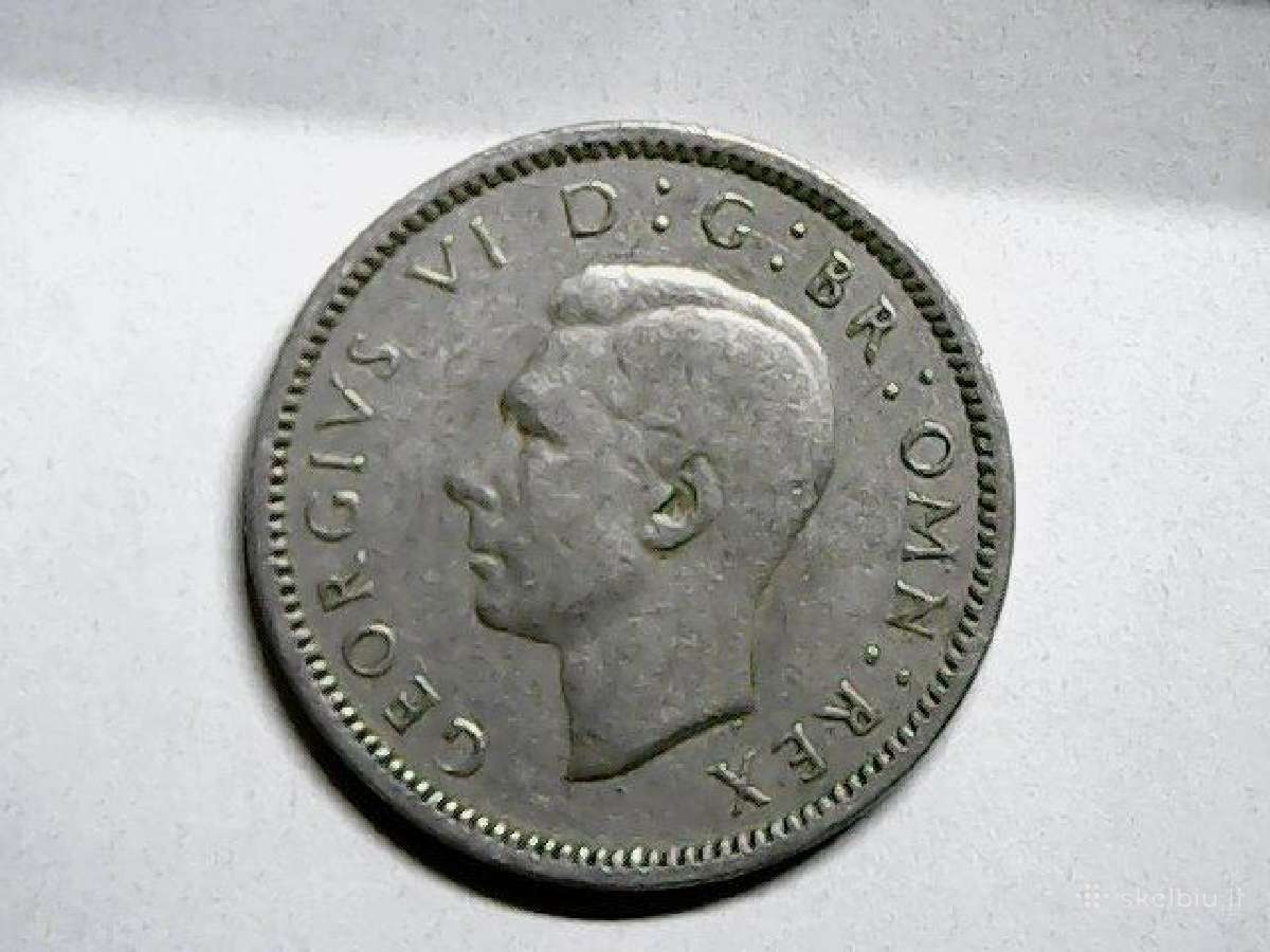 Jungtinė Karalystė 6 pensai, 1949 - nuotraukos Nr. 2