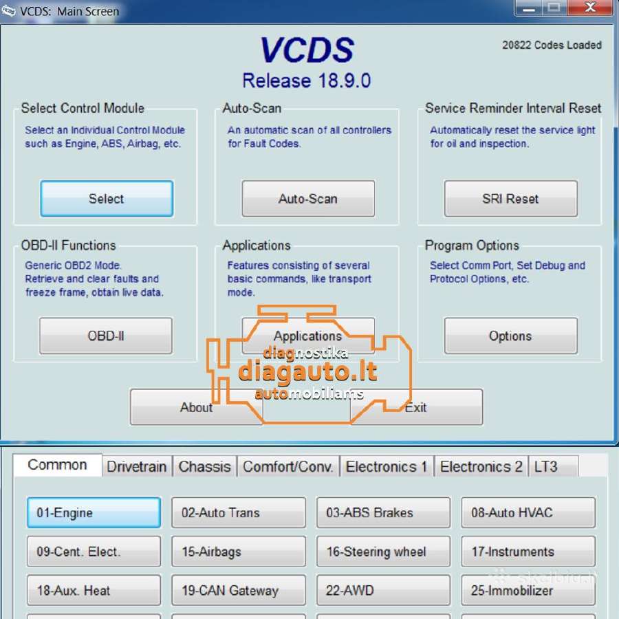 Vcds ir Odis prof. Audi/vw/skoda/seat diagnostika - nuotraukos Nr. 17
