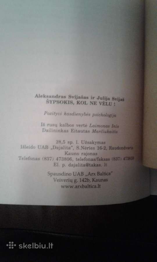 Šypsokis , kol ne vėlu /A .Svijasas - nuotraukos Nr. 4
