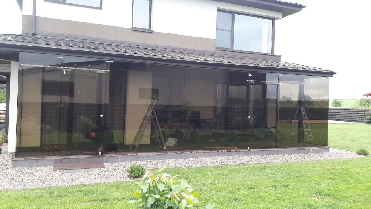 Berėmio grūdinto stiklo-metalo konstrukcijos - nuotraukos Nr. 14