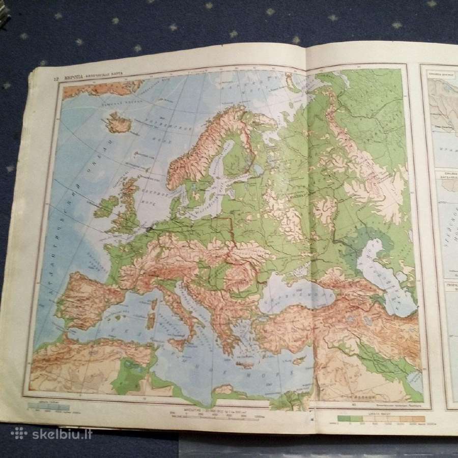 Europos Geografijos Atlasas, Maskva 1949 - nuotraukos Nr. 2