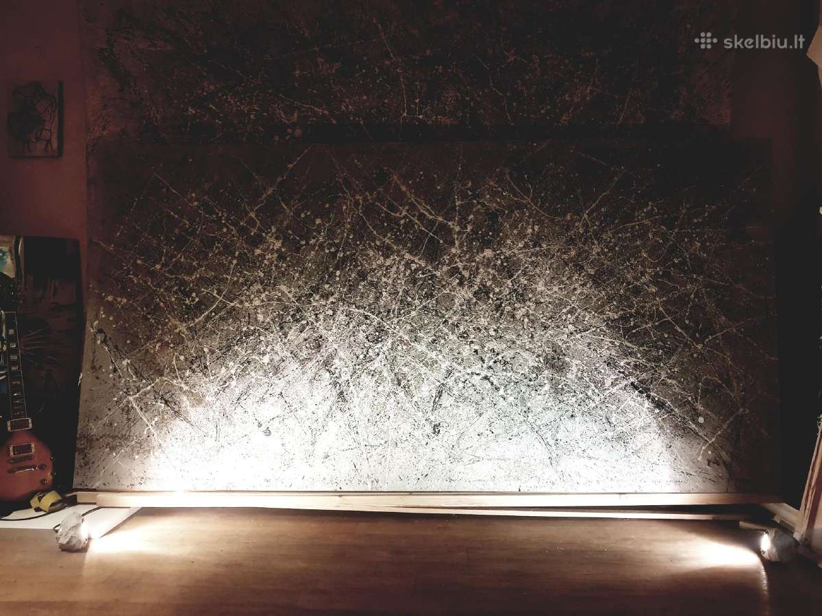 Pollock stiliaus abstraktaus ekspr. paveikslas