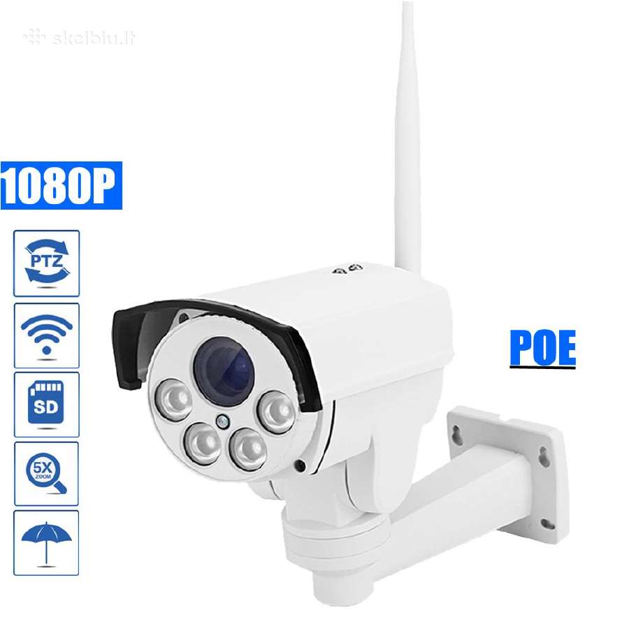 Full HD Ip WiFi lauko vaizdo kamera 5x zoom 5mp - nuotraukos Nr. 2