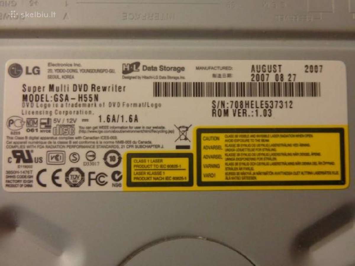 LG Dvd rewriter optinis įrenginys - nuotraukos Nr. 2