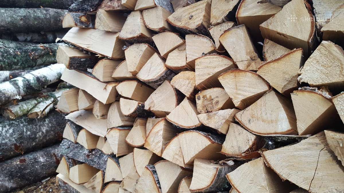 Skaldytos beržinės sausos malkos Mašina malkų - nuotraukos Nr. 9