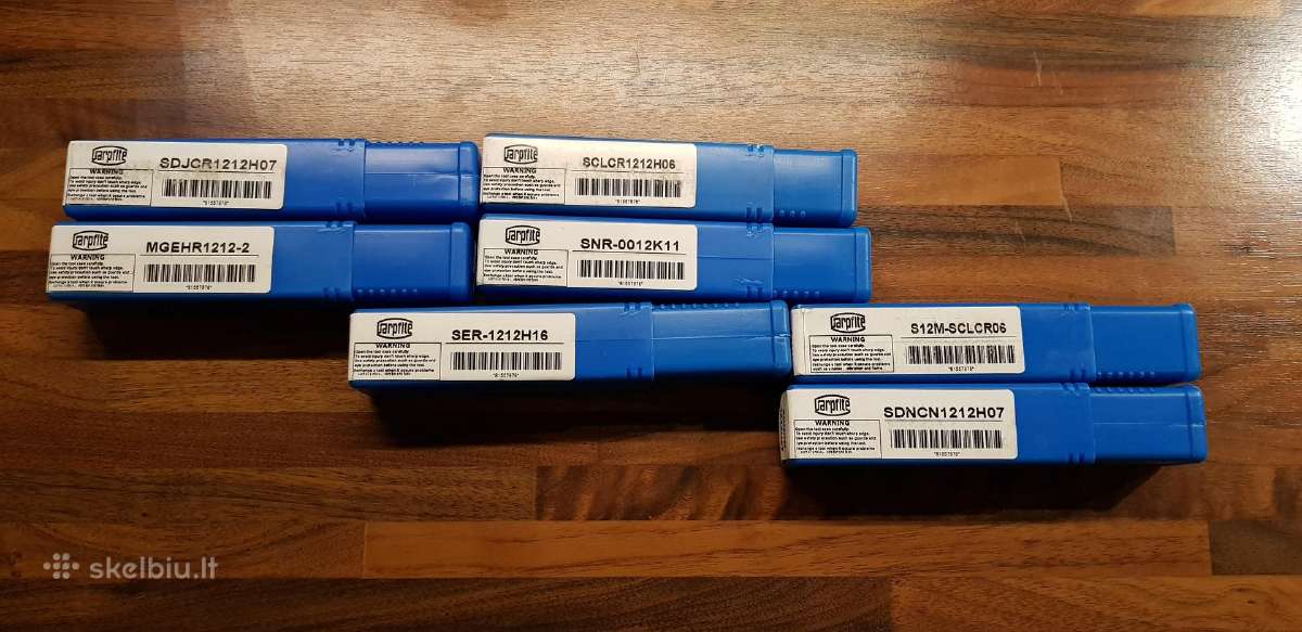 Nauji tekinimo peiliai 12mm 7vnt komplektas. - nuotraukos Nr. 7