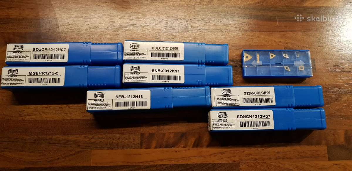 Nauji tekinimo peiliai 12mm 7vnt komplektas. - nuotraukos Nr. 6
