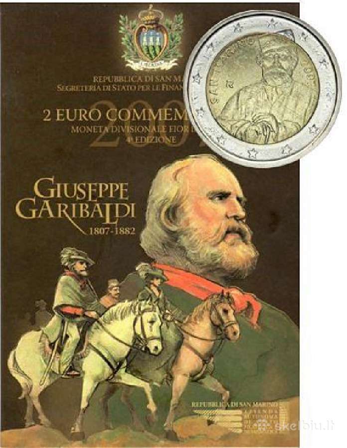 San Marino proginės ir apyvartinės euro monetos - nuotraukos Nr. 9
