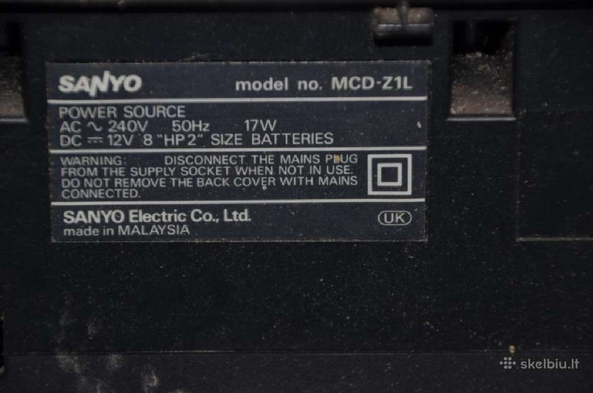 Sanyo boombox - nuotraukos Nr. 5